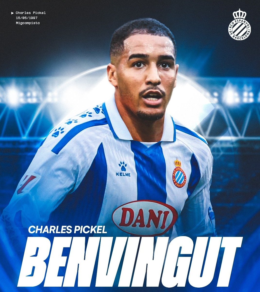 13° FICHAJE de la TEMPORADA 2025/26: Charles Pickel, 28 años, procedente del US Cremonese de la 1a División italiana, internacional. Pivote/mediocentro de pie derecho.
Bienvenido/Benvingut 🙌🙌🙌 #rcde