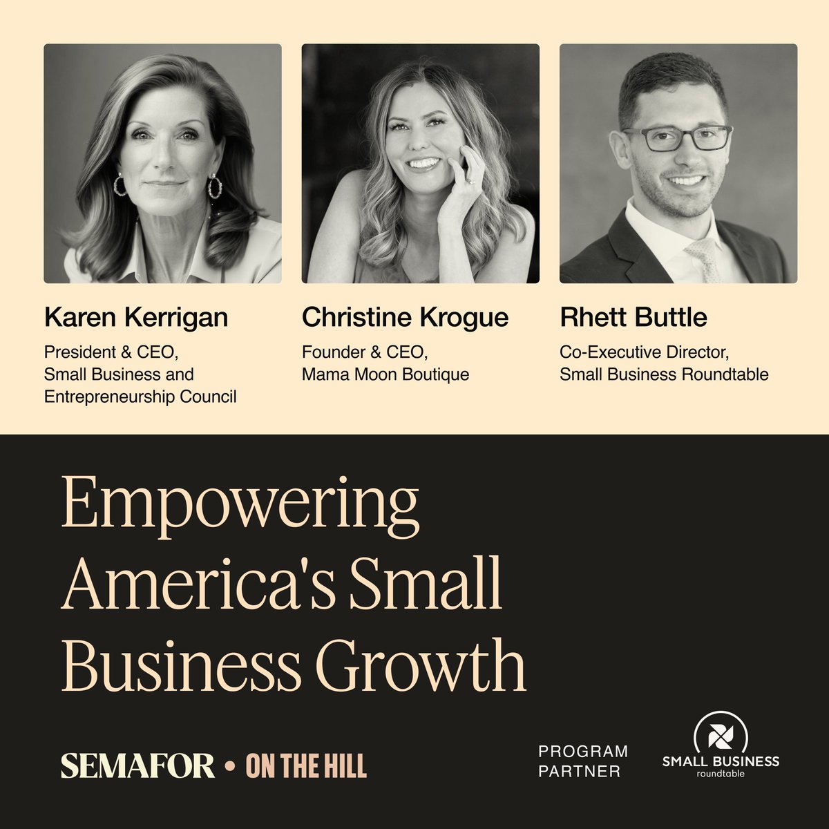semafor's tweet image. 🟡 Join @KarenKerrigan, Christine Krogue, @rhettbuttle, and more on September 10 in Washington, DC, for Empowering America&apos;s Small Business Growth to explore how small businesses are staying competitive, entering new markets, and navigating an increasingly complex economic…