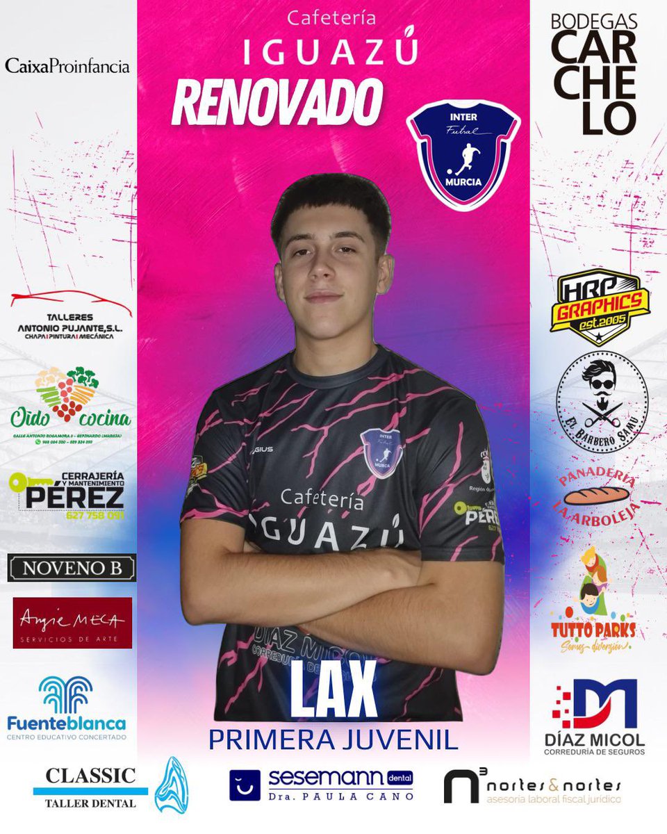 ✍️ ¡RENOVACIÓN!

⚽️ Lax renueva su compromiso con el Inter Murcia para la temporada 25/26

🤠 Otro de los chicos del Inter que estará con nosotros esta temporada 

#Somosinter