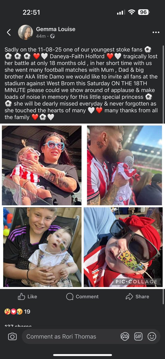 rorithomas_x's tweet image. A little baby has sadly lost her life. The family urge you to take part in an 18th minute clap on Saturday for this little princess. 

Please share this around and make sure everyone knows about it❤️

#SCFC #stoke