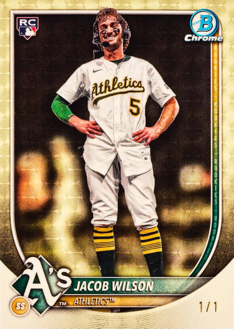 2025 Bowman Chrome Sneak Preview from Blowout Buzz! 🔥

Jacob Wilson Image Variation RC Superfractor 1/1