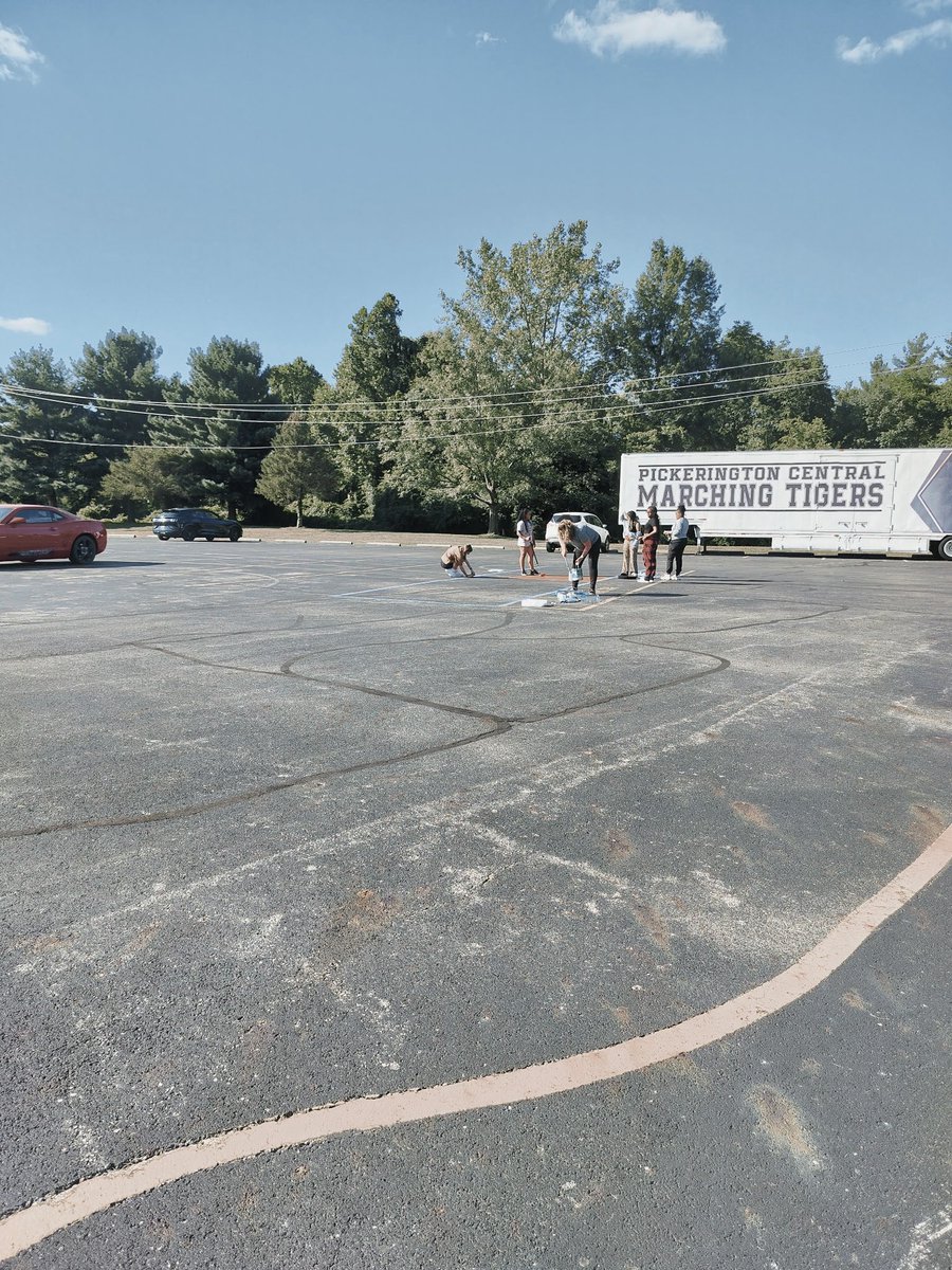 What a wonderful day to paint your senior parking spot!