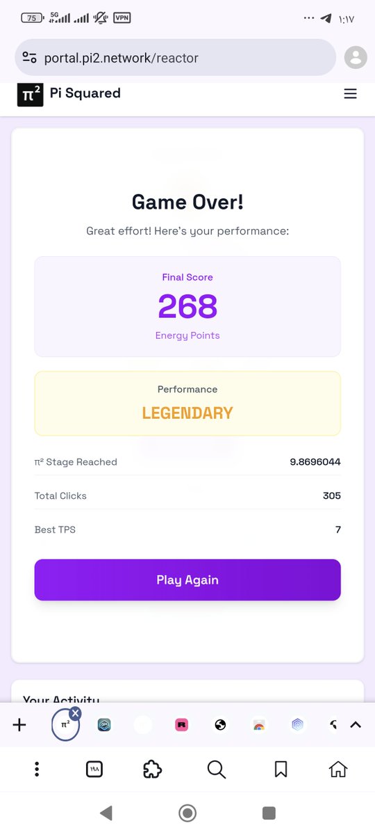 i9kaya's tweet image. Just hit my best score on Reactor Game ⚡️🔥
Loving the challenge and speed. Can you beat this?
@Pi_Squared_Pi2 #Web3Gaming #Pi2Network