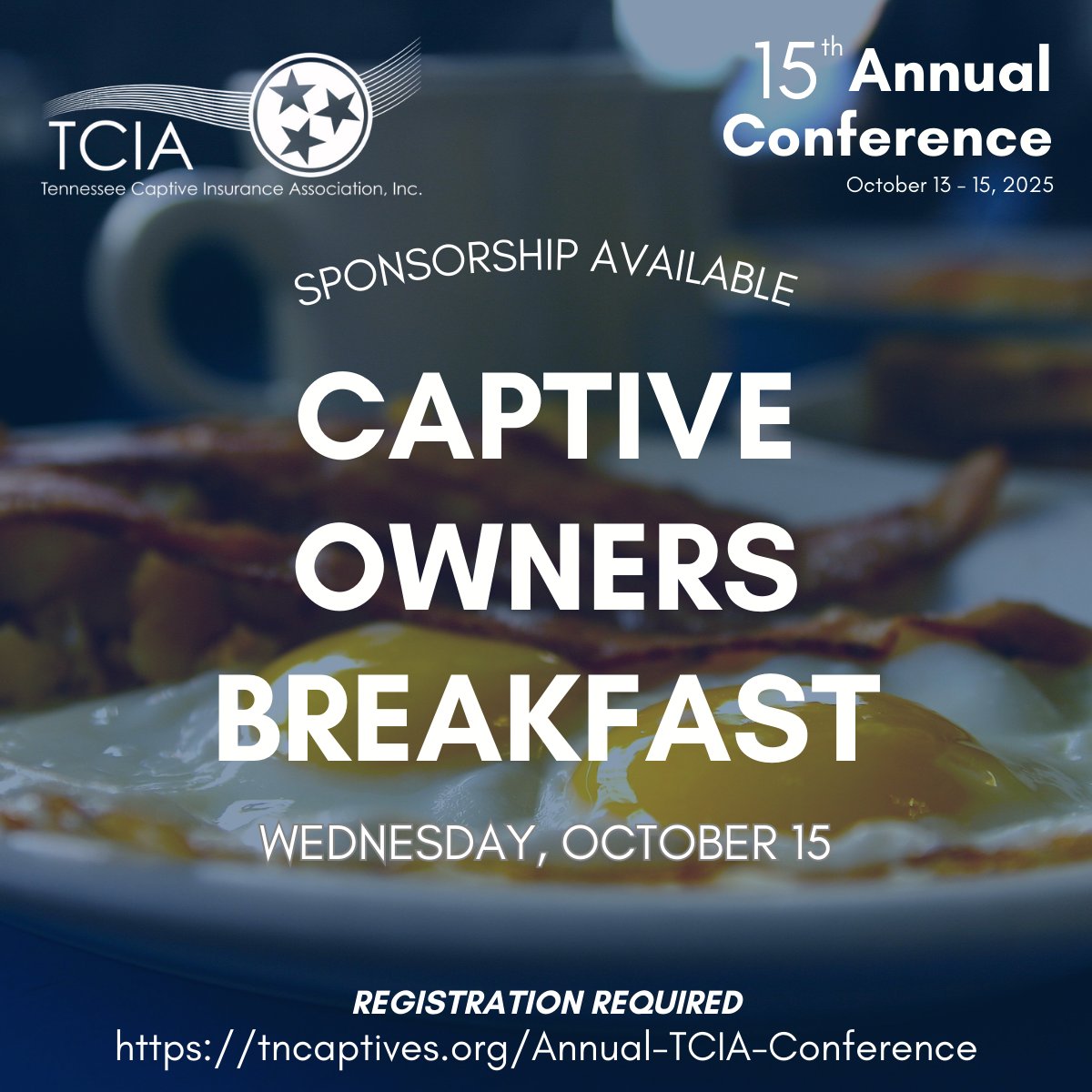 Sponsorship opportunity is still available for this year's Captive Owners Breakfast. Designed for captive insurance company owners to connect and engage in meaningful peer-to-peer discussions in a confidential and collaborative setting. 

Register here: tncaptives.org/Annual-TCIA-Co…
