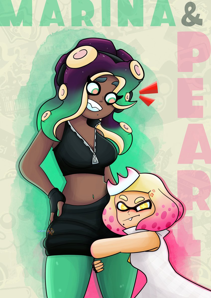 TStudio_Mango's tweet photo. Marina &amp; Pearl 💚🩷

(Felt like drawing splatoon)

#Splatoon2 #splatoonmarina #splatoonpearl #splatoon2art #splatoon #Nintendo #digitalart #fypシ゚ https://t.co/eKkx6JJLvt