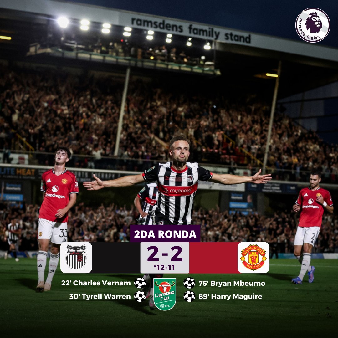 GRIMSBY TOWN ELIMINA AL MANCHESTER UNITED DE LA COPA DE LA LIGA Y AHORA COMPLETAN 120 AÑOS SIN PERDER CONTRA EL MANCHESTER UNITED. SON EL VERDADERO EQUIPO GRANDE