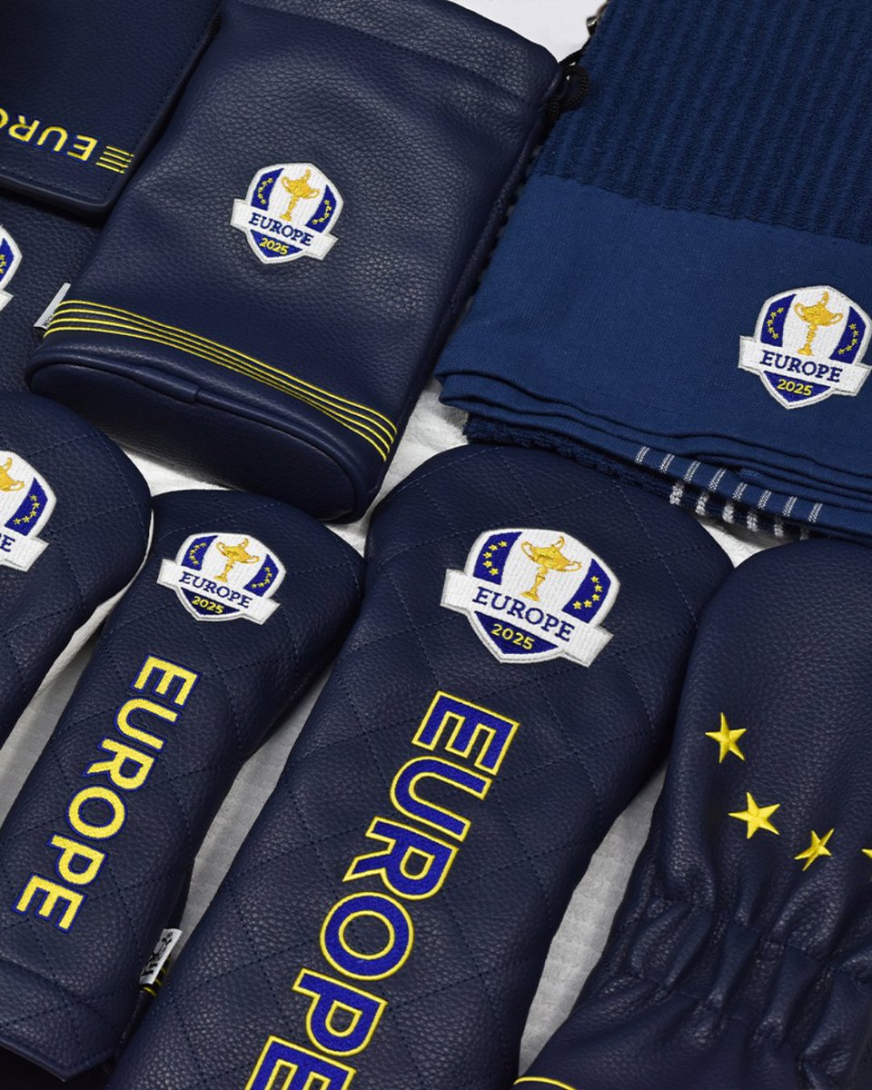 Proud to be an Official Team Supplier to <a href="/RyderCupEurope/">Ryder Cup Europe</a> 🇪🇺
Team Europe accessories crafted for all the action at Bethpage.

#PRGGolf #TeamEurope #RyderCup