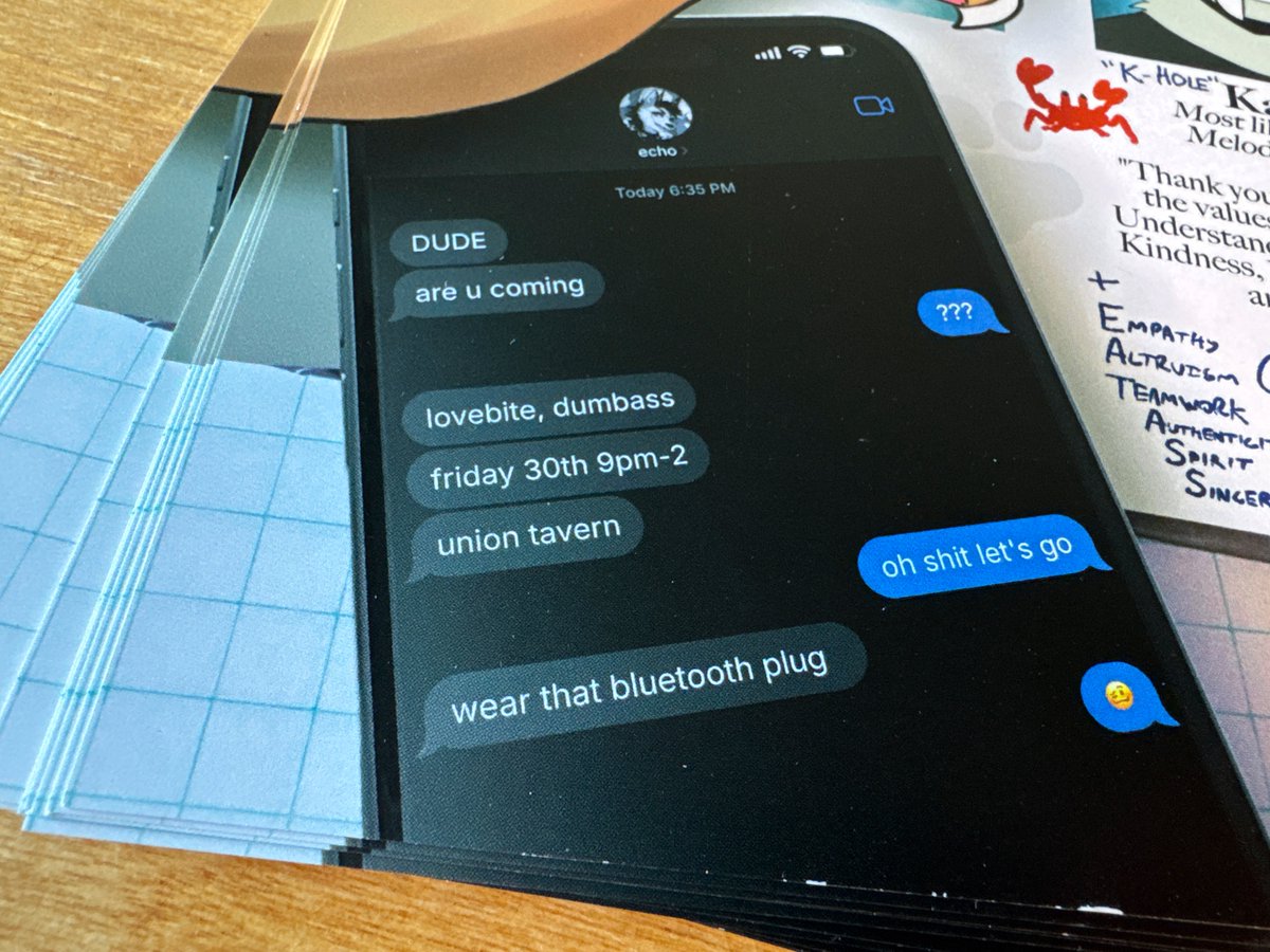 posters are here and they look great! also nobody is allowed to criticize me for putting friday instead of saturday and not realizing until they were already being shipped 💀