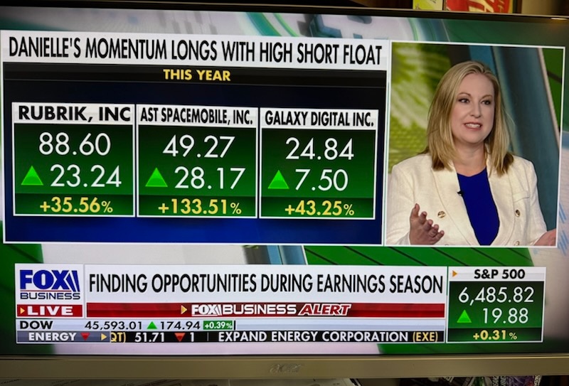 Danielle Shay (@traderdanielle) on Twitter photo Be on the lookout for these potential short squeezes I discussed with <a href="/cvpayne/">Charles V Payne</a> today on @foxbusiness 🚀🚀
$RBRK $ASTS $GLXY Be on the lookout for these potential short squeezes I discussed with <a href="/cvpayne/">Charles V Payne</a> today on @foxbusiness 🚀🚀
$RBRK $ASTS $GLXY