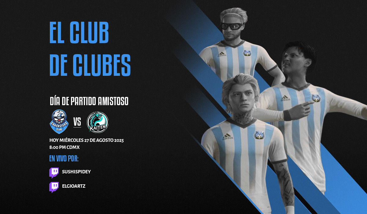 ¡Hoy tenemos partido en <a href="/LaLigaDeMuertos/">La Liga De Los muertos</a>!💀
Tenemos un gran rival para la Jornada 3, se trata de Kaiten FC y será un partido muy interesante de ver. Esperamos su apoyo cracksters. 🔵⚽

🆚 Kaiten FC
🕣 8:00 pm CDMX  

• twitch.tv/sushispidey 🕷
• twitch.tv/elgioartz 🐒