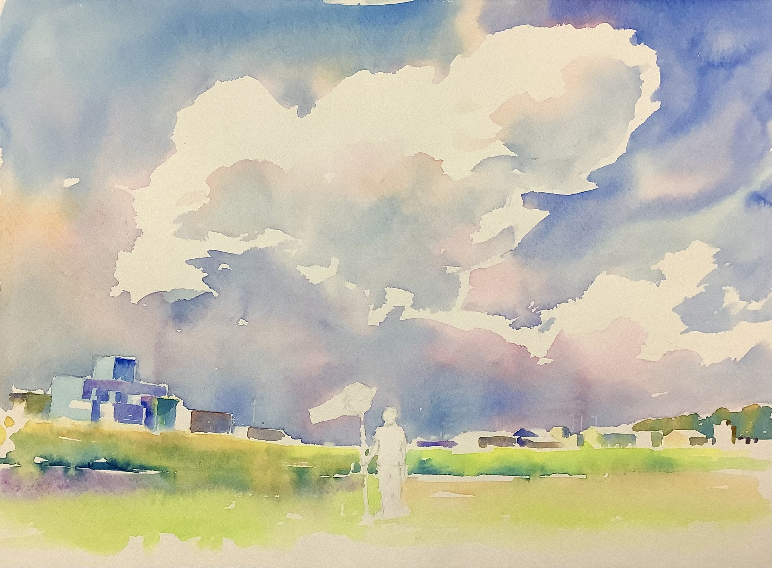 フウセントウワタ　水彩画 フウセントウワタ 水彩画