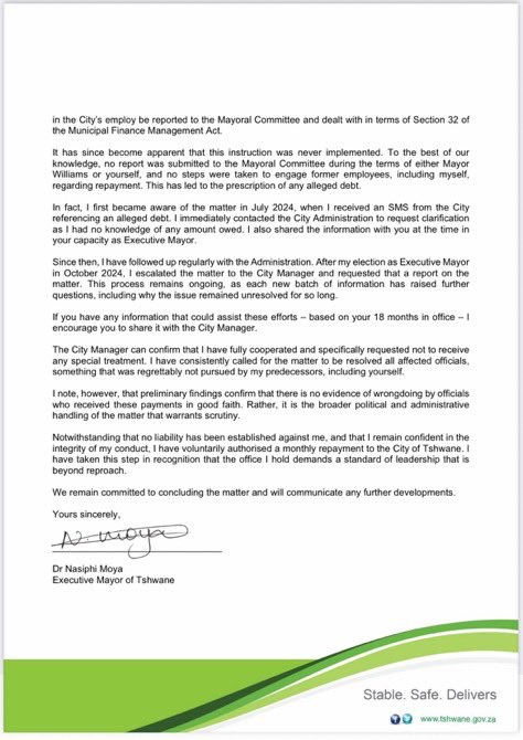 <a href="/MduduziMats/">MduCeramicist</a> <a href="/Our_DA/">Democratic Alliance</a> Its actually criticism of themselves used to smear her. During that time, the DA ran Tshwane, they made the mistake and did nothing. Here is her official response