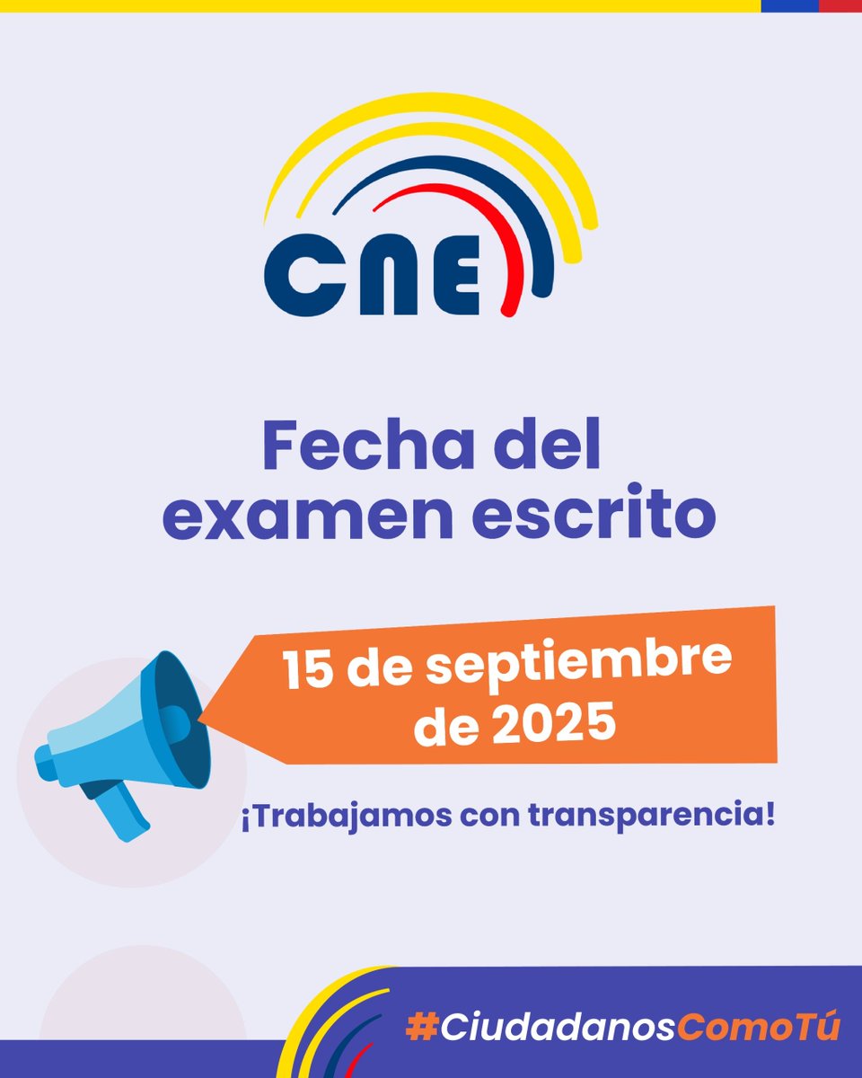 Está en marcha la fase de oposición del concurso para la renovación parcial del CNE.

7 catedráticos de alto nivel prepararán y calificarán las pruebas que deben rendir los candidatos que aspiran a ser vocales electorales.

Sigue todo el proceso en⬇️
cpccs.gob.ec