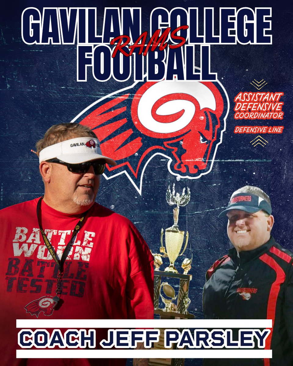 GavilanRamsFB's tweet image. Coach Parsley will join the Rams&apos; coaching staff as the Assistant Defensive Coordinator and Defensive Line coach. Welcome to the squad! 🏈🤝 #Football #CoachingStaff #Rams #Gavilan #GavilanCollege #2025FootballSeason