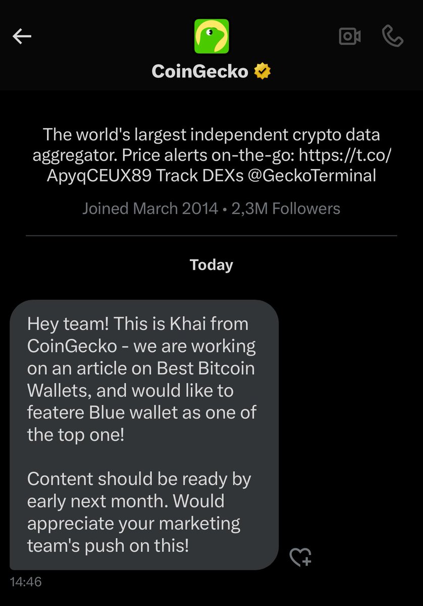 Coingecko thinks we have a marketing team.

Lol.