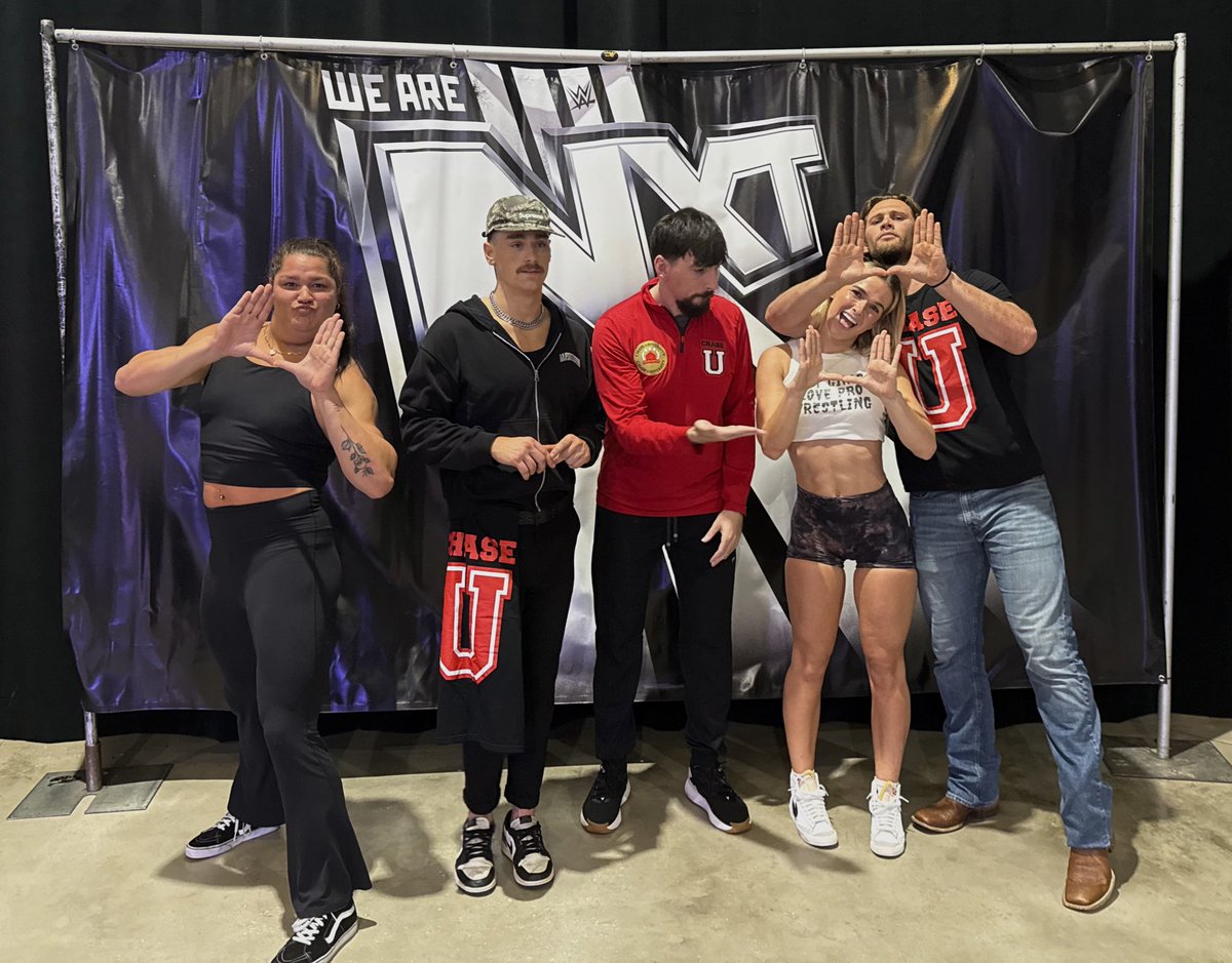 Finally got to meet my heroes😭 #ChaseU #WWENXT