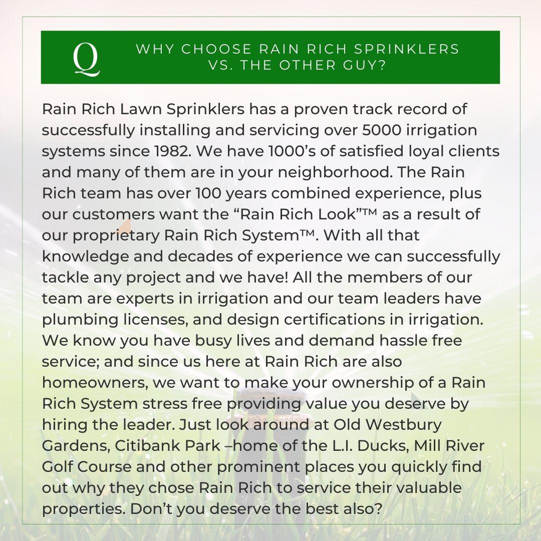 Give Rain Rich a call today!