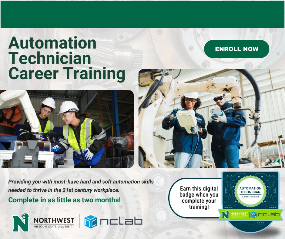 Northwest-KC (@nwmostate_kc) on Twitter photo Ready for a Career Change?
Gain in-demand skills with training from Northwest Continuing Professional Education! 
Whether you're leveling up or starting fresh, we’ve got programs to help you succeed.
👉 Start your journey today! bit.ly/4kUYdbW Ready for a Career Change?
Gain in-demand skills with training from Northwest Continuing Professional Education! 
Whether you're leveling up or starting fresh, we’ve got programs to help you succeed.
👉 Start your journey today! bit.ly/4kUYdbW