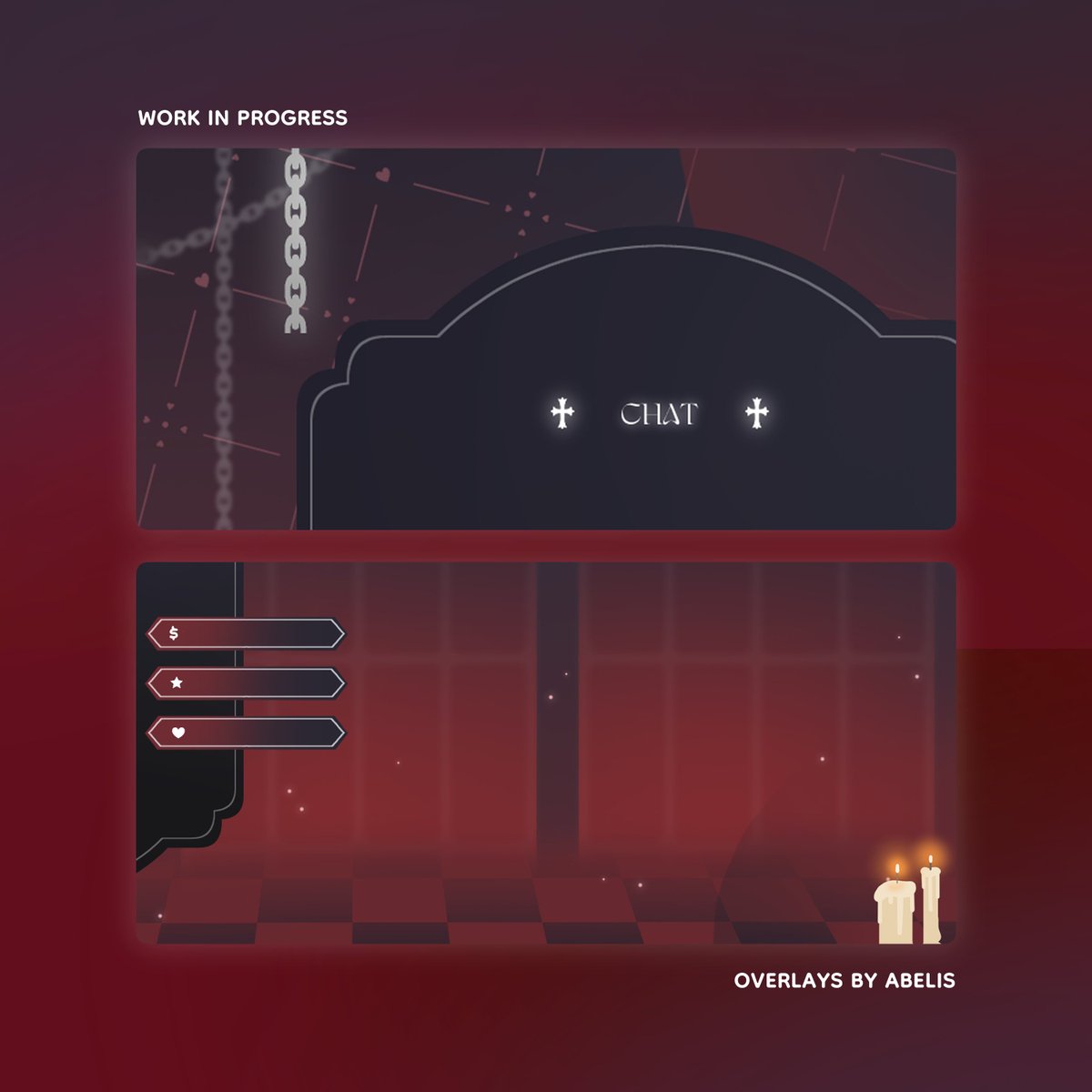 Stream Overlays wip 👀✨

#vtuber #vtuberoverlays #vgen