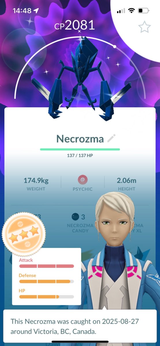 Sybrefox's tweet image. Hit this shiny necrozma off the pvp rewards track