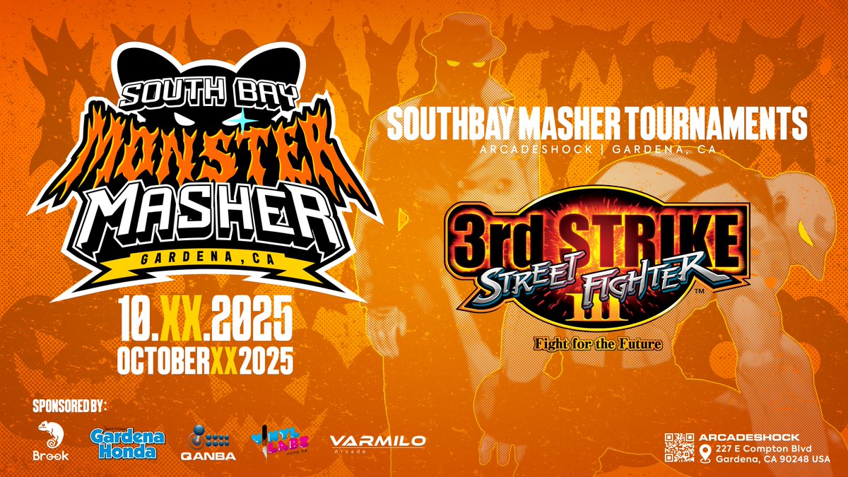 SOUTH BAY MONSTER MASHER

Saturday, October 18th

Registration Opens This Friday

We might need to call in a retirement home shuttle bus because the average age of our competitors is about to hit half a century. Why? Because we’re adding a third game to the lineup:

STREET