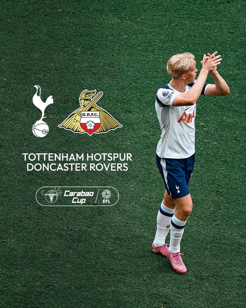 Tottenham Hotspur (@spursofficial) on Twitter photo We will host Doncaster Rovers in the third round of the
<a href="/Carabao_Cup/">Carabao Cup</a> 🏆
The game will take place week commencing September 22nd 🗓️ We will host Doncaster Rovers in the third round of the
<a href="/Carabao_Cup/">Carabao Cup</a> 🏆
The game will take place week commencing September 22nd 🗓️