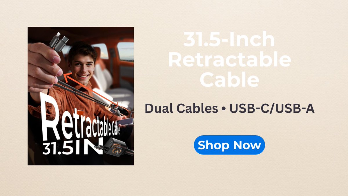 jewlery922's tweet image. Day 3 ⚡ LISEN 69W Car Charger — 31.5in retractable cable with extra reach &amp;amp; no tangles. Shop: amzn.to/469gFcH
(Affiliate link – we may earn a small commission at no extra cost to you)
#CarCharger #RetractableCable #FastCharging