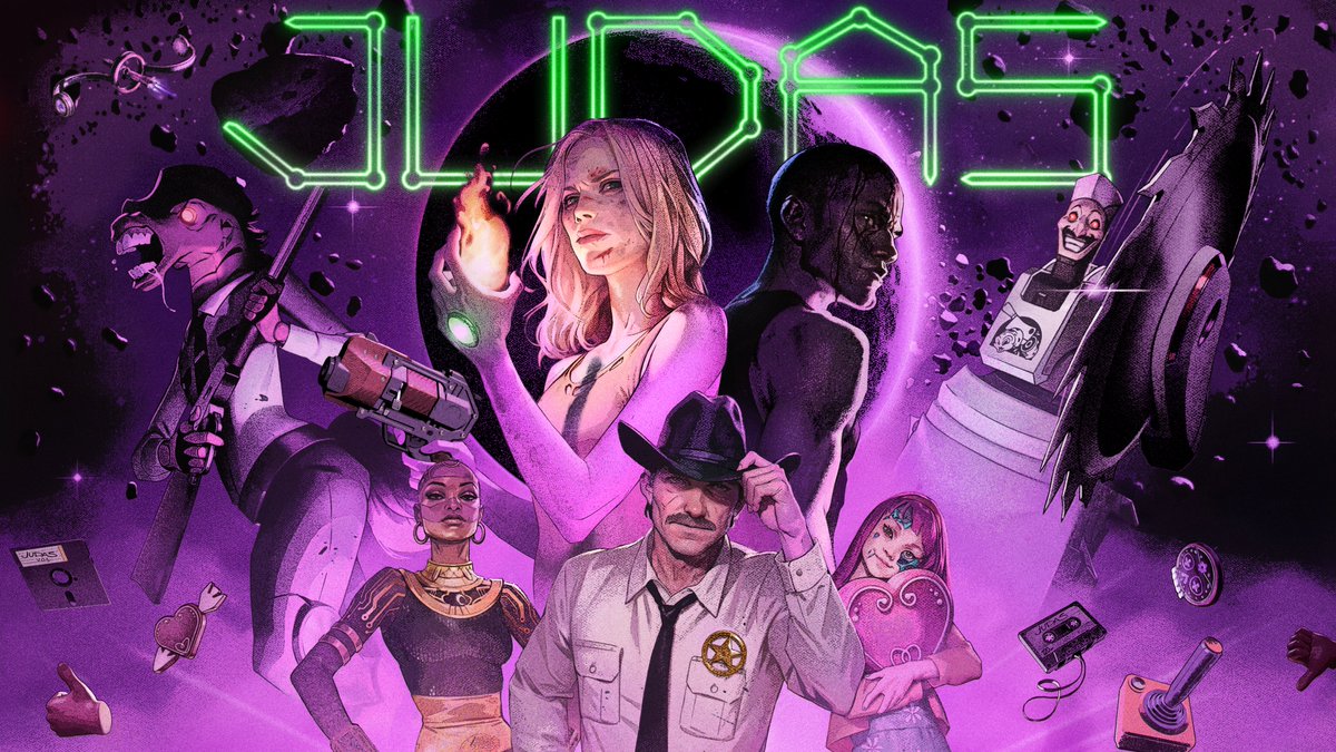 geoffkeighley's tweet photo. Ghost Story Games has revealed the key art for JUDAS the new game from Ken Levine. https://t.co/YkRpw6Cmuk