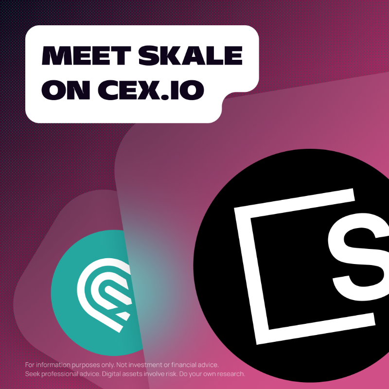 cex_io's tweet photo. ⚡ $SKL (@SkaleNetwork) is live on CEX•IO!

0️⃣ Zero gas fees, modular EVM-compatible chains, pooled security — 
SKALE brings true scalability to Ethereum. 🚀

💳 You can buy SLK with a card here ➡️ https://t.co/Hv2xFymjs2
