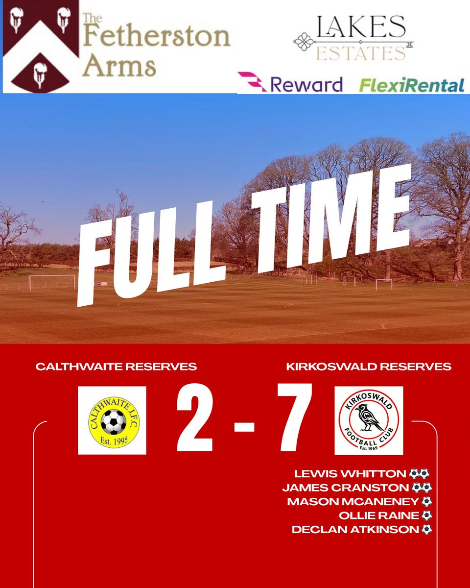 Kirkoswald Reserves FC (@kirkoswaldresfc) on Twitter photo π΄β« Full time β«π΄
Bit of art work and shout out to the sponsors.
Thank you again for your continued support. π΄β« Full time β«π΄
Bit of art work and shout out to the sponsors.
Thank you again for your continued support.