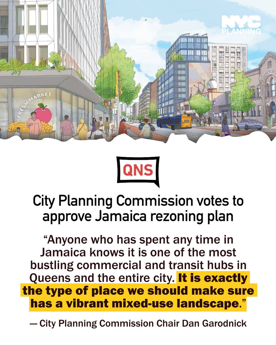 Jamaica is one of NYC’s most dynamic neighborhoods, with rich cultural diversity, strong transit connections and deep-rooted history.

But it hasn’t always received the investment it needs.

With the Jamaica Neighborhood Plan, we're delivering new housing, jobs &amp; more.