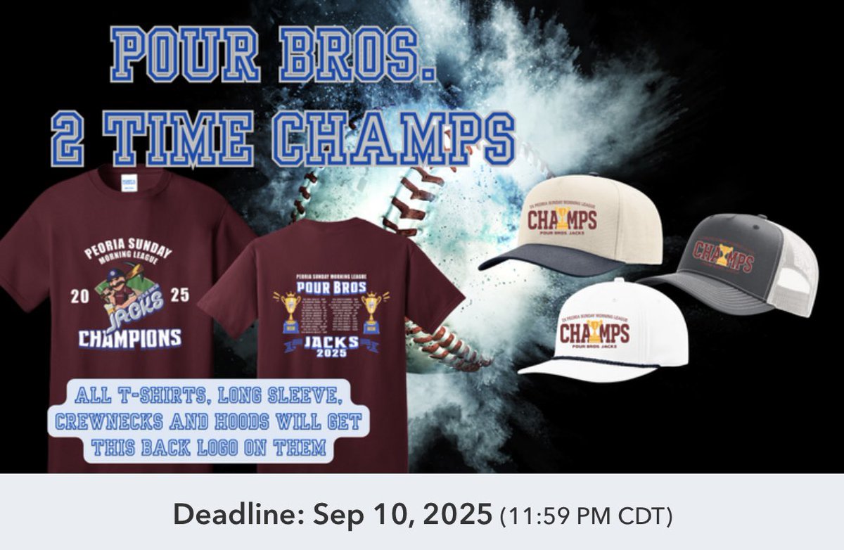 pourbros2times2025.itemorder.com

Championship Gear is here!

Click link above!

#Jacks