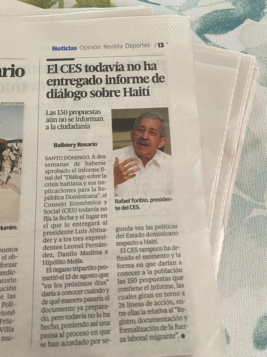 Siempre me opuse a decisión liderazgo político llevar problema haitiano al CES. Una gastada estrategia para que temas se diluyan, la cual ha sido utilizada tradicionalmente entre nosotros. El Dr Balaguer creaba comisiones para enterrar determinados asuntos. Todavía en lo mismo.
