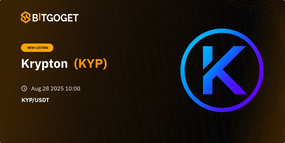 Krypton (KYP) will be listed on BitGoGet at Aug 28 2025. The details are as follows:
- KYP/USDT

Start Deposit: Aug 28 2025
Start Withdrawal: Aug 28 2025
Start Trading: Aug 28 2025

Project Information: bitgoget.com/crypto/detail/…

#bitgoget #kyp #Krypton