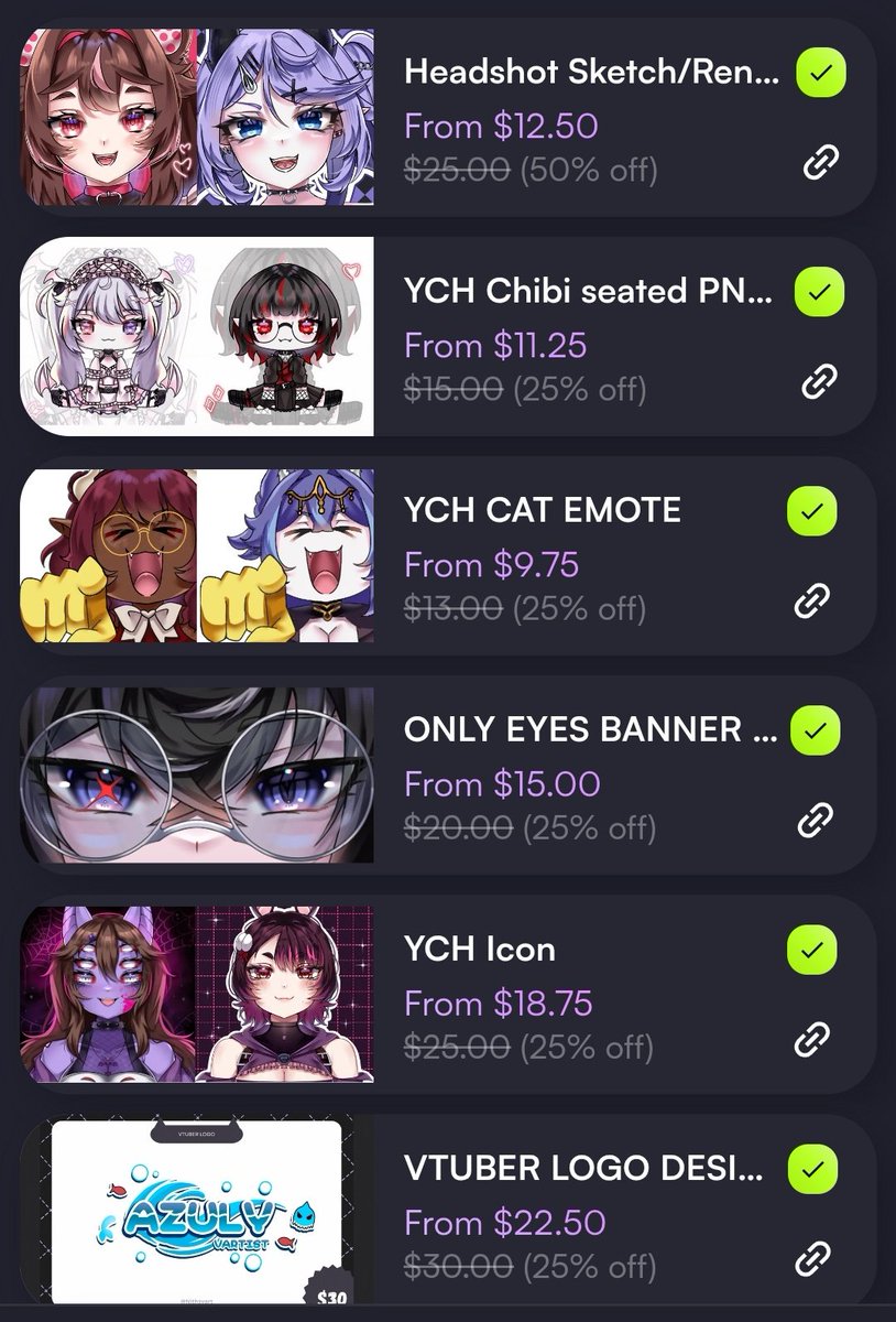 My entire Vgen is 50% off for a limited time ‼️

Rts are appreciated ♡