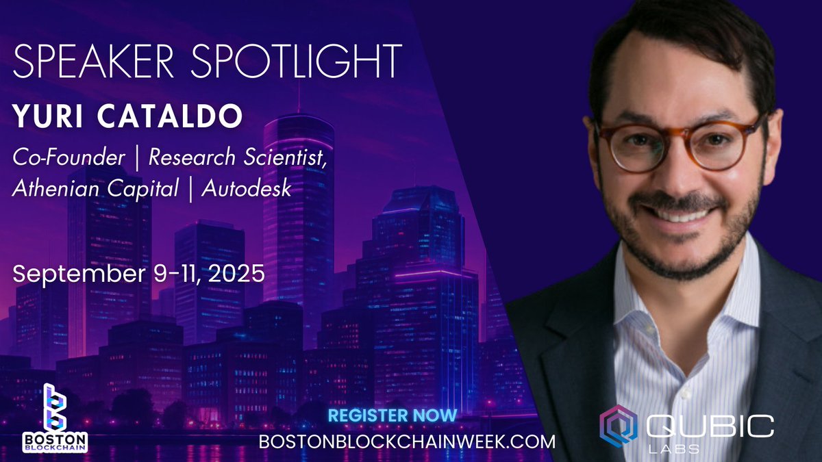 🎤 We’re excited to announce that Yuri Cataldo with Athenian Capital | Autodesk will be speaking at Boston Blockchain Week 2025: Where Blockchain Meets AI.

He will be joining a powerhouse lineup of builders, investors, and innovators shaping the future of decentralized tech.