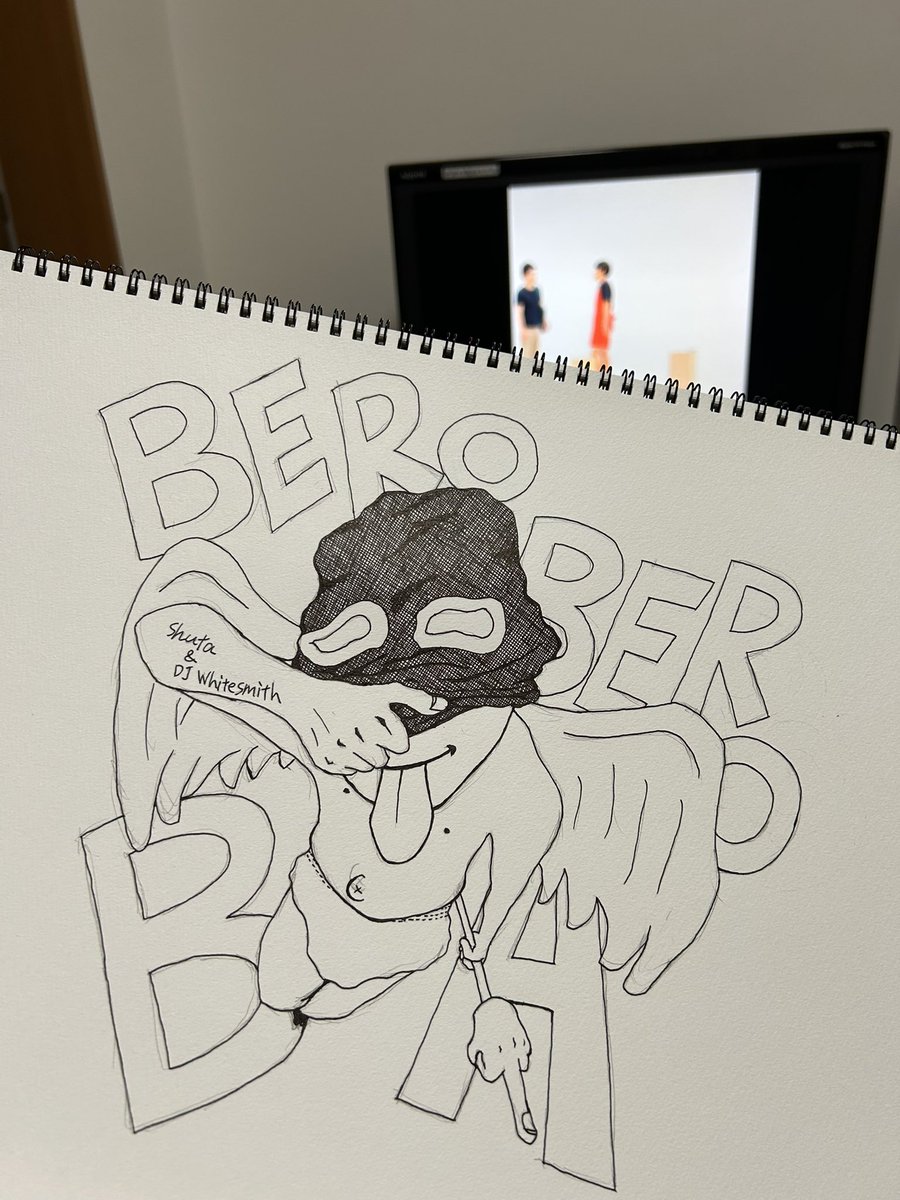 来月出すシングルのジャケ描いてる