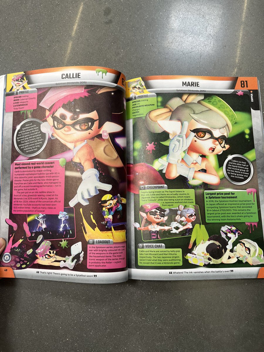 Found the World Record: Gamer Edition 2026 which had a whole page dedicated to the Squid Sisters🩷💚