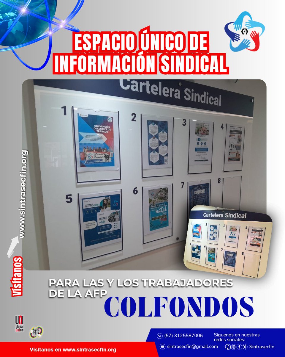 🔵 Gracias a la negociación colectiva  2025 - 2006 entre <a href="/SintraSecFin/">SINTRASECFIN</a> y <a href="/ColfondosOnline/">Colfondos</a> pensiones y cesantías del grupo <a href="/afphabitat/">AFP Habitat Chile</a>, por primera vez nuestra organización sindical logra tener un espacio único de información sindical para las y los trabajadores de esta  AFP.