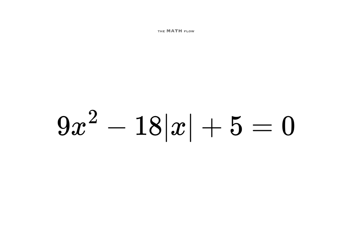 TheMathFlow's tweet image. Problem: Find the product of all roots of the quadratic equation.