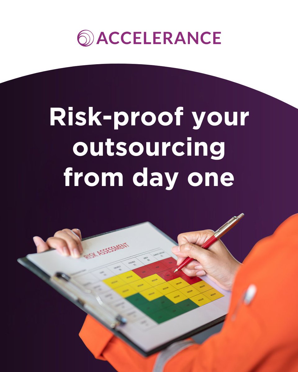 accelerance's tweet image. Risk-proof outsourcing from day one with our 15-factor checklist covering Business, Management &amp;amp; Technology. Download now: hubs.la/Q03DD0dq0 

#Riskproofyouroutsourcing #minimizeoutsourcingrisks #outsourcingtips