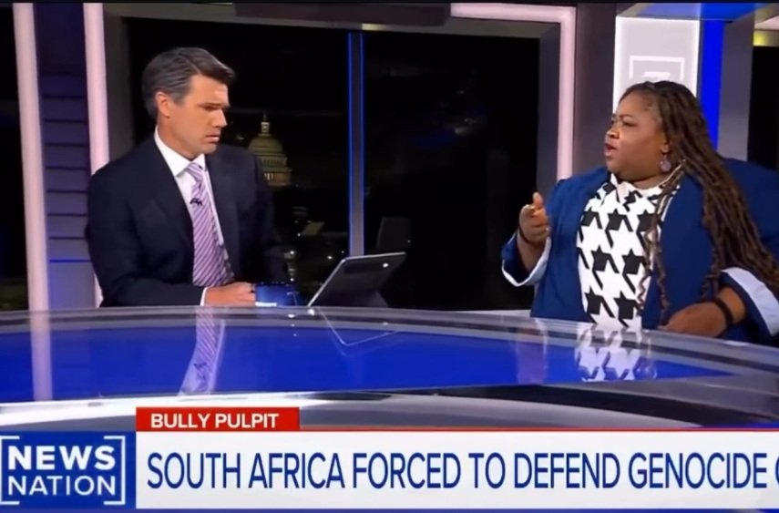 Felicia Mabuza-Suttle (@feliciamabuza) on Twitter photo RIP <a href="/tshidi_lee/">Matshidiso Madia</a>.🙏🏾 We undoubtedly lost one of the most brilliant young minds in journalism in South Africa.
My proudest moment was when she held this teachable moment with this journalist who had not done his research on the so called "white genocide" in #SA. RIP Tshidi Madia.🙏🏾 RIP <a href="/tshidi_lee/">Matshidiso Madia</a>.🙏🏾 We undoubtedly lost one of the most brilliant young minds in journalism in South Africa.
My proudest moment was when she held this teachable moment with this journalist who had not done his research on the so called "white genocide" in #SA. RIP Tshidi Madia.🙏🏾