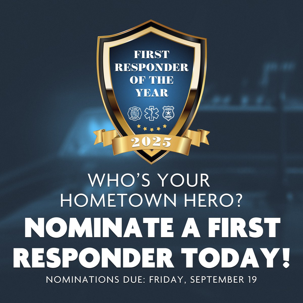 Do you know a First Responder from Assembly District 2?
We would like to honor them at the Capital. Please submit your nominations by following the link below and emailing the completed form to my office.

drive.google.com/file/d/1kWp-E0…