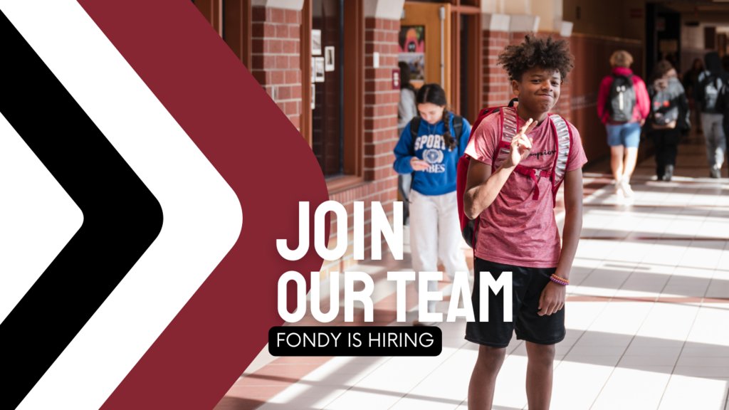 Want to make a daily impact? Join us as an Instructional Assistant.

Love tech and teaching? Be our next Computer Science Teacher.

Learn more at FDLsd.org/work.