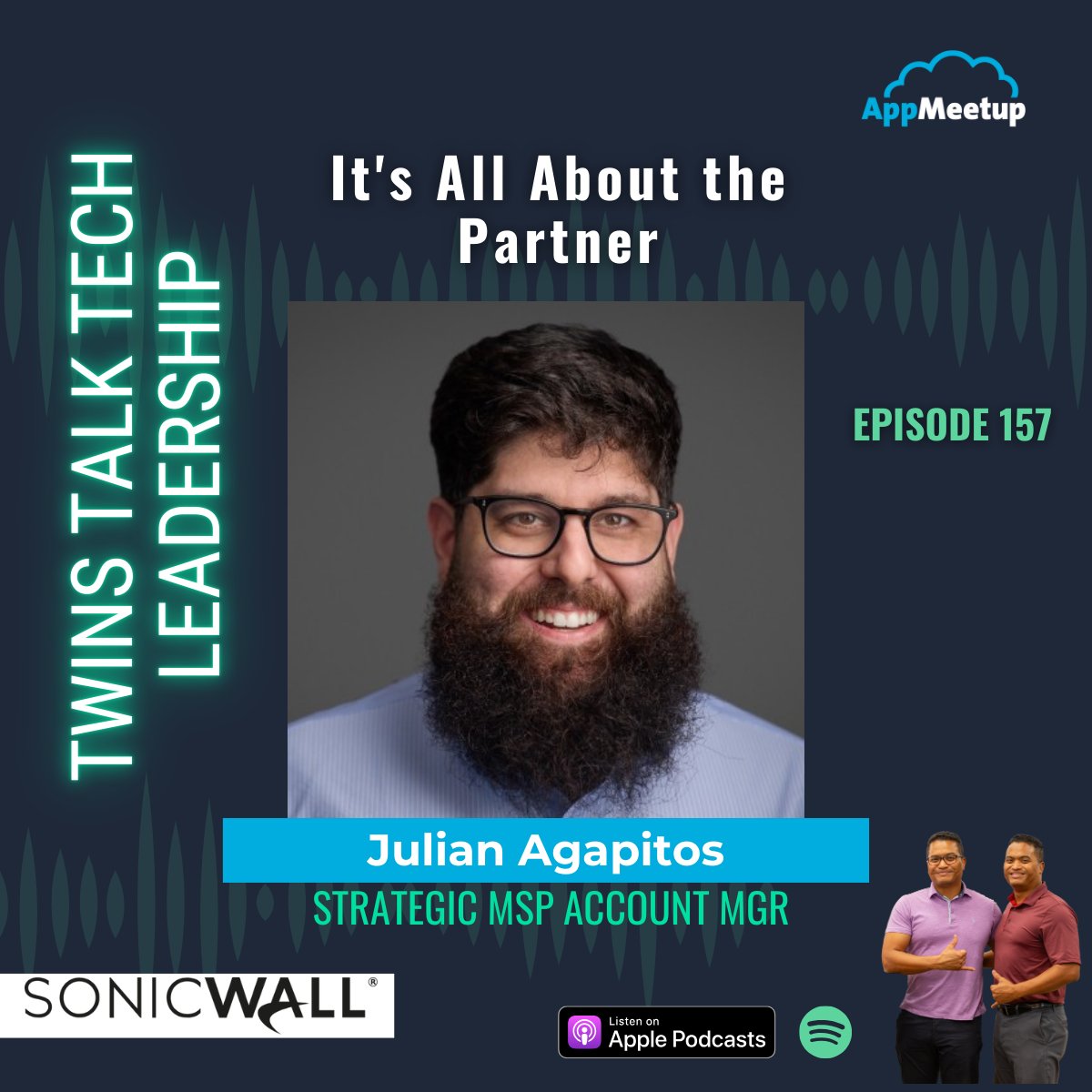 💡 Julian Agapitos, Strategic MSP Account MGR with <a href="/SonicWall/">SonicWall</a> shares why “it’s all about the partner”—from building trust to fueling MSP success.

🎧 Tune in Spotify tinyurl.com/45y5n27x 
      or Apple tinyurl.com/mrmws9ee

#MSP #ChannelPartners #Cybersecurity #Leadership