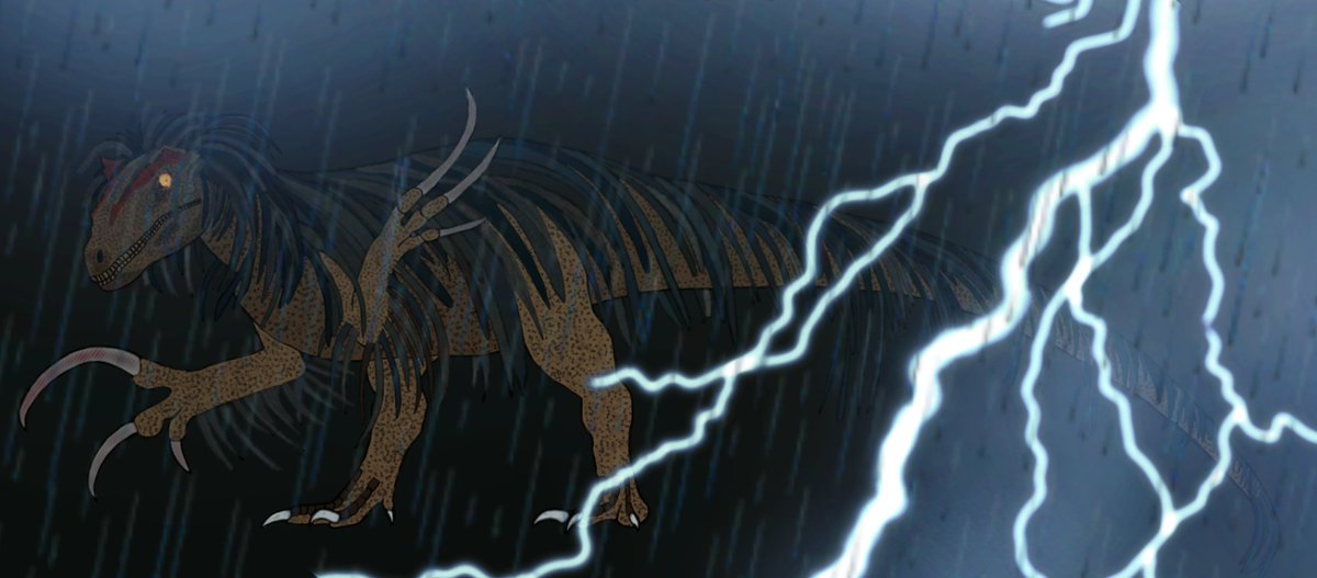 Reaper of Death that kills with the cold wind 💀 🦖

Maip macrothorax stylized to look like Grim Reaper; exaggerated claws become scythes, and long, drooping down shaggy feathers are meant to evoke a cloak and hood 

Probably my favorite drawing, so engagement is appreciated, xd