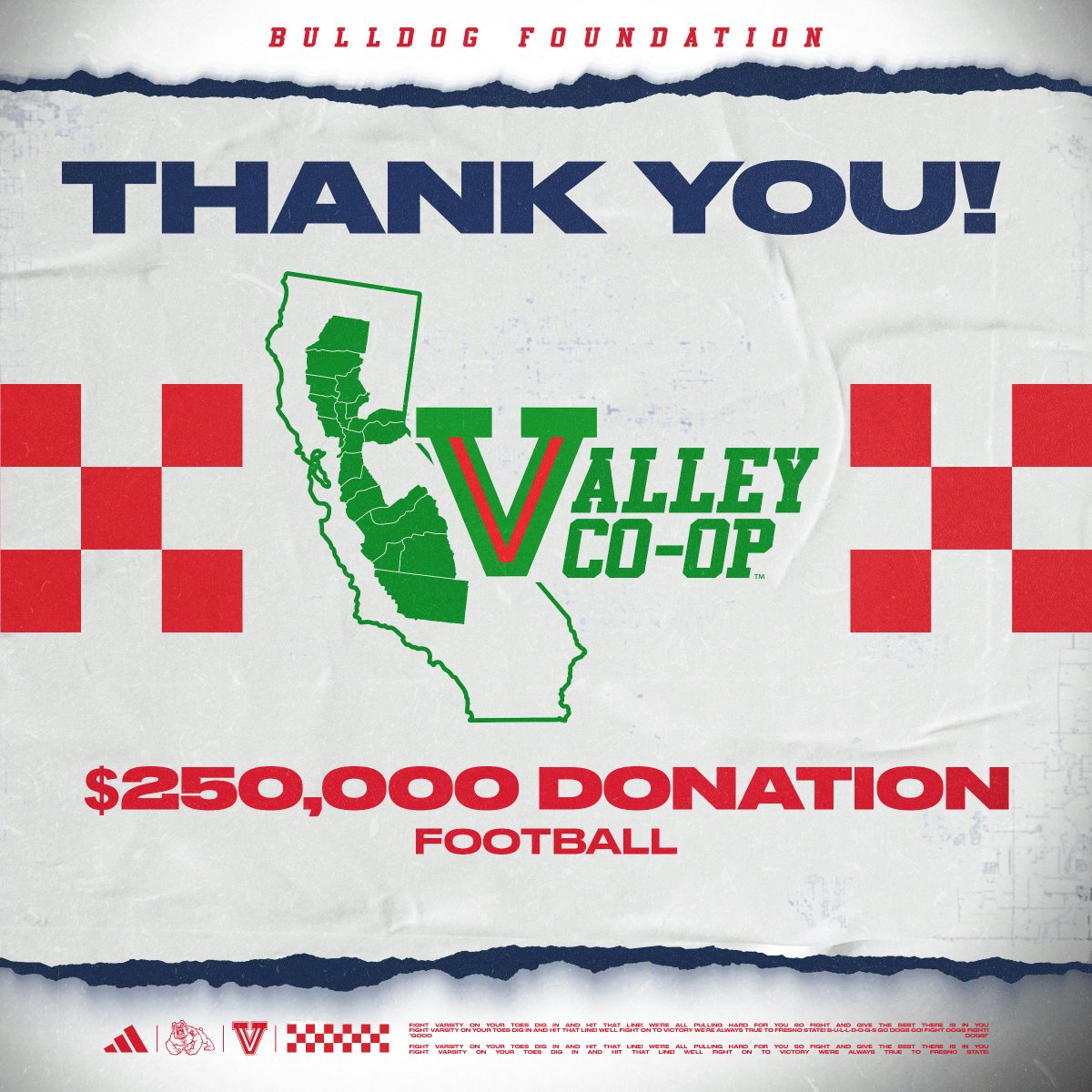 FresnoStateBDF's tweet photo. 🚨Matching Gift Unlocked!🚨

Thanks to a generous $250K gift, we are that much closer to the Jami Hamel DeLaCerda’s $1 million challenge.  

Let's keep this momentum going, Red Wave! Contribute to Valley Co-Op TODAY!

🔗https://t.co/clCGgtMOr7 https://t.co/0CZDdjMZKZ