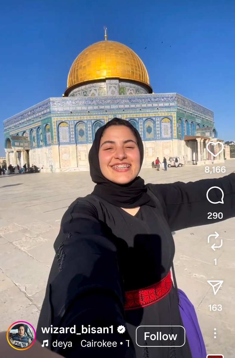 And of course a visit to Jerusalem and the al-Aqsa mosque could not be missed!

That's a lot of freedom for a "prisoner"