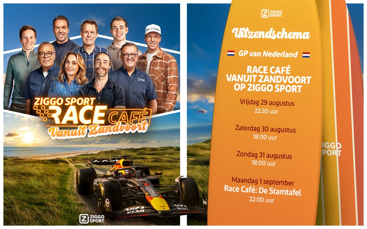 We zijn terug in 𝐙𝐚𝐧𝐝𝐯𝐨𝐨𝐫𝐭! 😍🏖️
Het hele weekend opereert het Race Café vanaf de boulevard met alle vertrouwde gezichten om verslag te doen van de Dutch GP! 🧡

🍻 Race Café vanuit Zandvoort!
⏰ Dit weekend
🍿 Ziggo Sport

#ZiggoSport #F1 #DutchGP 🇳🇱