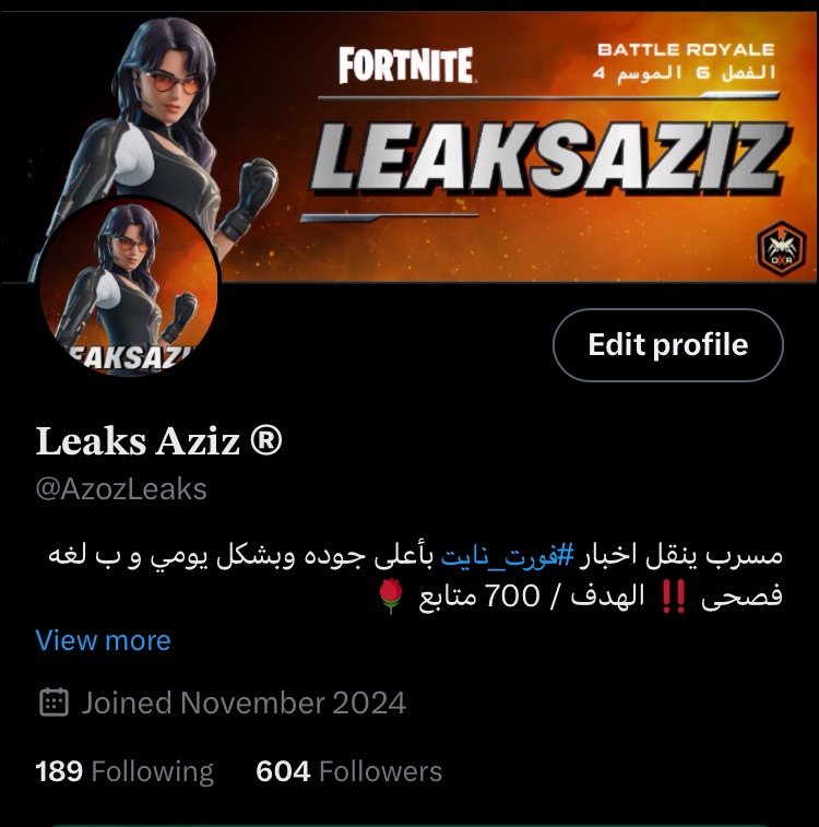 مهمه جدا جدا |‼️‼️

سلام عليكم ورحمه الله وبركاته:

صار لي فتره يا شباب ازيد وانقص مدري ليش شباب ابي فزعتكم بذا الشي اولا 

| رتويت 🔂

شي مهم جدا تسوي رتويت 

| اعجاب 👍

مهم ايضا تسويه 

| شي تؤجر عليه🍃 

اكتب شي بحيث تزيد المشاهده وايضا تاخذ اجر عليه ❤️

#فورتنايت